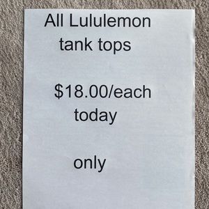 Lululemon tank tops